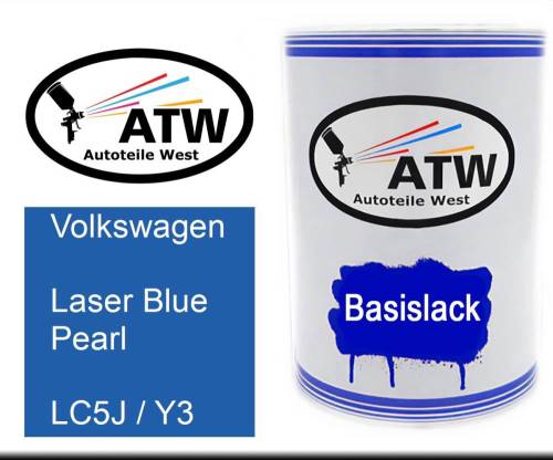 Volkswagen, Laser Blue Pearl, LC5J / Y3: 500ml Lackdose, von ATW Autoteile West.